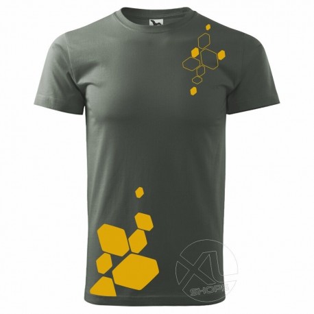 AKTION Männer T-Shirt grau-gelb