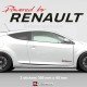2 sticker Powered by RENAULT bicolore pour Clio Twingo Megane Captur