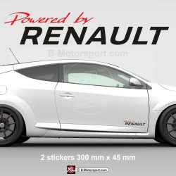 2 Powered by Renault bicolour sticker decal for Twingo Clio Megane Captur
