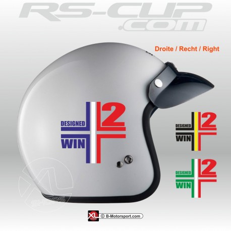 Sticker DESIGNED 2 WIN pour casque RENAULT SPORT