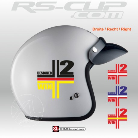 DESIGNED 2 WIN sticker decal for helmet RENAULT SPORT