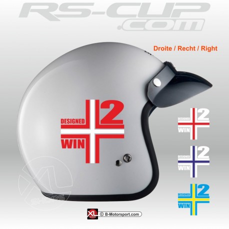 DESIGNED 2 WIN sticker decal for helmet RENAULT SPORT