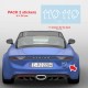 2 autocollants numéro 110 pour Alpine A110 type 3