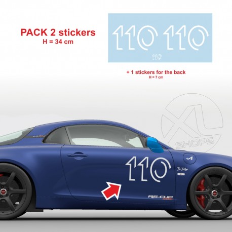 110 Rennnummer Aufkleber für Alpine A110 Type 3