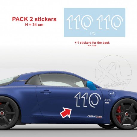 110 Rennnummer Aufkleber für Alpine A110 Type 3