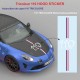 Tricolor-Streifenaufkleber 110 für Alpine A110 Motorhaube