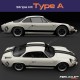 2 sticker decals MICHELIN 32 cm  for ALPINE RENAULT