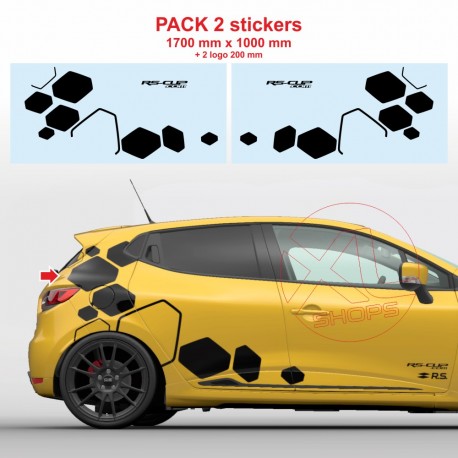 Kotflügel hinten Aufkleber RSi RENAULT SPORT für Twingo Clio Megane Captur