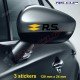 3 sticker RENAULT SPORT logo RS bicolore