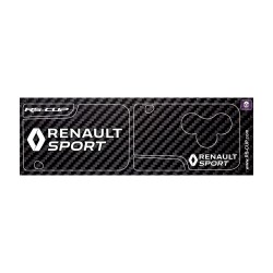 Aufkleber für 3 Tasten Schlüssel RENAULT SPORT weiss-logo und Carbon-Look