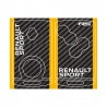 Aufkleber für 4 Tasten Schlüssel RENAULT SPORT Carbon-Look und gelbe Seiten