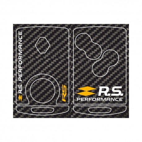 Sticker for 4 buttons Key  RS PERFORMANCE RENAULT SPORT carbon look