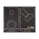 Aufkleber für 4 Tasten Schlüssel RENAULT SPORT Carbon-Look und kleine RS LOGO
