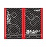 Sticker Clé 4 boutons RENAULT SPORT look carbone et contour rouge