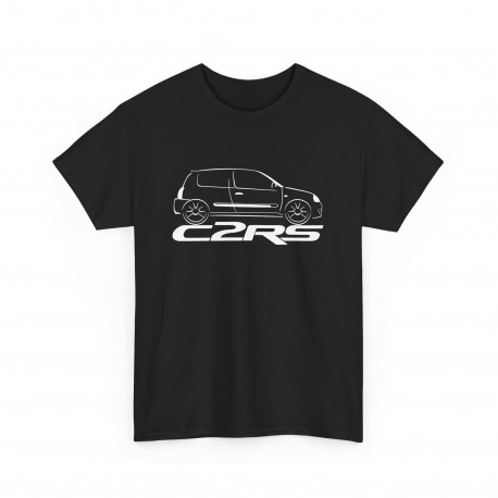 Männer T-Shirt CLIO 2 RS RENAULT SPORT schwarz und weiss