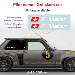 Sticker with driver or co-driver name in 2 copies - Type 4