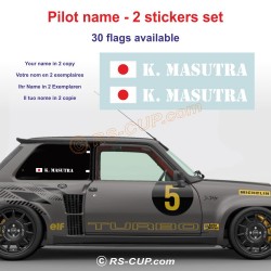 Sticker with driver or co-driver name in 2 copies - Type 3
