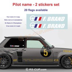 Sticker with driver name in 2 copies - Type 11