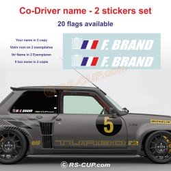 Sticker with co-driver name in 2 copies - Type 12