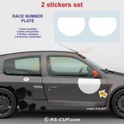 2 race number plate decal TYPE 1 for ALPINE RENAULT