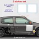 Square Rally Race Number Plate Sticker in 2 Copies