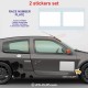 Autocollant plaque rallye rectangulaire pour numéro de course en 2 exemplaires