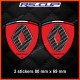 2 sticker decals RENAULT SPORT carbon look red and black