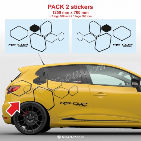 CLIO R.S 16 lateral side sticker kit for megane clio twingo captur