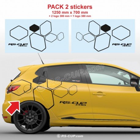 CLIO R.S 16 lateral side sticker kit for megane clio twingo captur