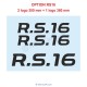 Kit sticker latéraux CLIO R.S 16 pour Clio Twingo Megane Captur Zoe