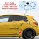 CLIO R.S 16 Rennen Graphik Aufkleber für Clio Twingo Megane Captur