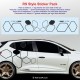 CLIO 4 R.S 16 Seitlicher Aufkleber Aufkleber für Clio Twingo Megane Captur