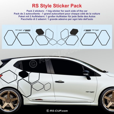 CLIO 4 R.S 16 lateral side sticker kit for megane clio twingo captur