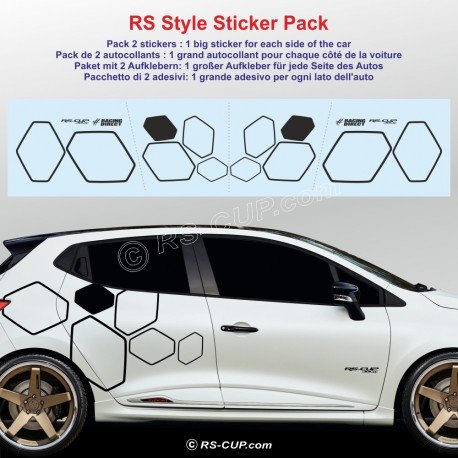 CLIO 4 R.S 16 lateral side sticker kit for megane clio twingo captur