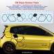 CLIO 4 R.S 16 Seitlicher Aufkleber Aufkleber für Clio Twingo Megane Captur