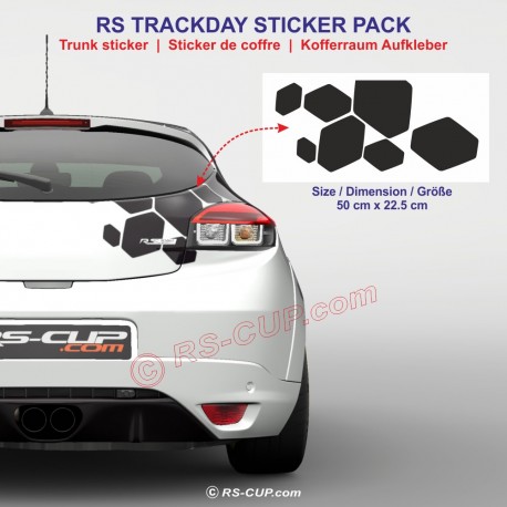 Sticker losanges de coffre RENAULT SPORT RS-CUP pour Clio Twingo Megane Captur