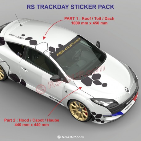 Haube und Dach Aufkleber RSS RENAULT SPORT für Twingo Clio Megane Captur