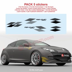 RS Ultime STREET - Kit 5 stickers pour Renault Megane Clio Twingo