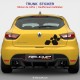 Kofferraum Aufkleber RSi RENAULT SPORT für Twingo Clio Megane Captur