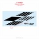 1 RS ULTIME sticker decals 37 cm for RENAULT back side