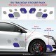 RS Anpassbare Farben Aufkleber für Twingo Clio Megane Captur