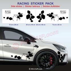 RS DESIGN Seitenstreifen Aufkleber für RENAULT CAPTUR