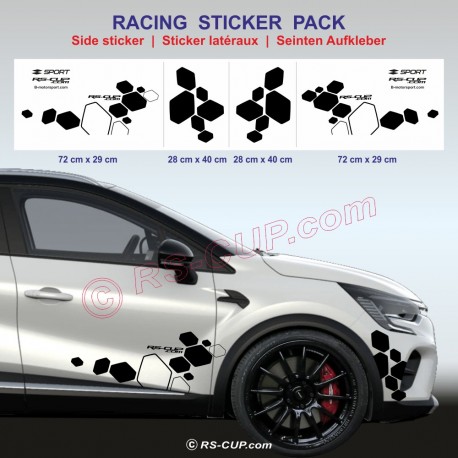 Kit 2 stickers RS DESIGN pour Renault CAPTUR