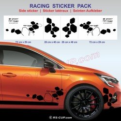 Kit 4 stickers RS DESIGN pour Renault CLIO 2 RS