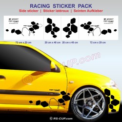 Kit 4 stickers RS DESIGN pour Renault CLIO 2 RS