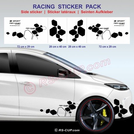 Kit 2 stickers RS DESIGN pour Renault ZOE