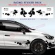 RS DESIGN Seitenstreifen Aufkleber für RENAULT Autos