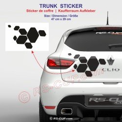 Diamond Trunk Sticker RENAULT SPORT RS-CUP decal for Twingo Clio Megane Captur