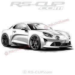 A110 designer style Men Tshirt with ALPINE A110 design by Dulys