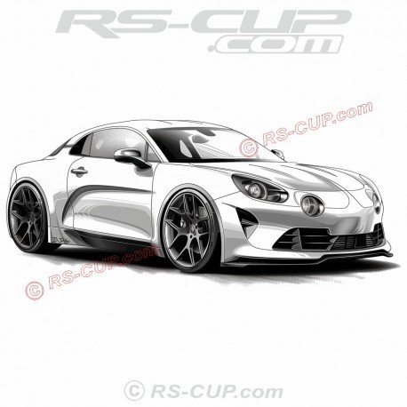 A110 designer style Männer T-Shirt mit ALPINE A110 design by Dulys